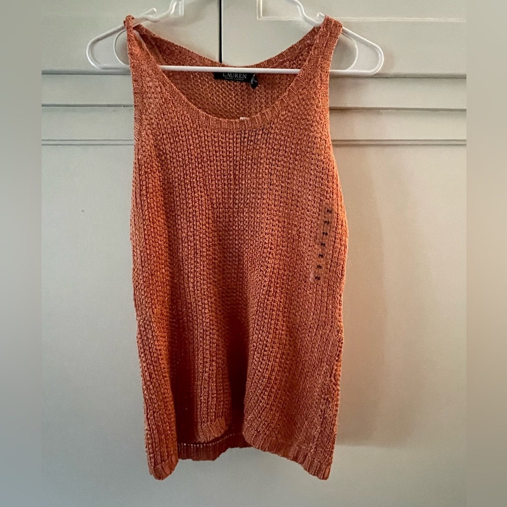 Ralph Lauren coral knitted tank top